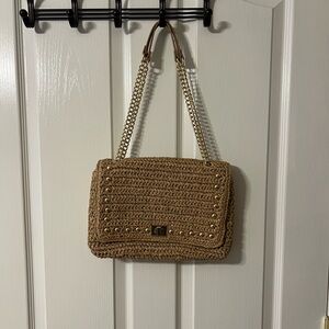 I.N.C Wicker Summer Chain Flap Bag